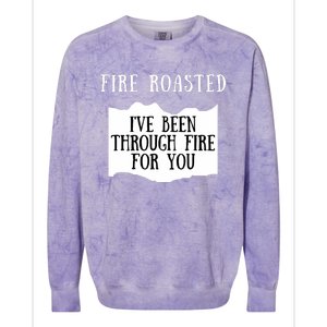 Fire Roasted Hot Sauce Packet Group Costume Colorblast Crewneck Sweatshirt