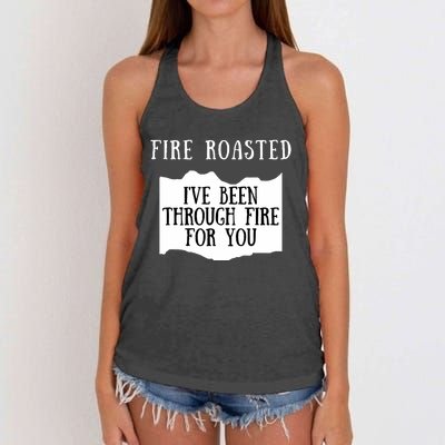 Fire Roasted Hot Sauce Packet Group Costume Women's Knotted Racerback Tank