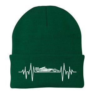 Formula Racing Heartbeat Race Car Fans Lovers Knit Cap Winter Beanie