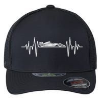 Formula Racing Heartbeat Race Car Fans Lovers Flexfit Unipanel Trucker Cap