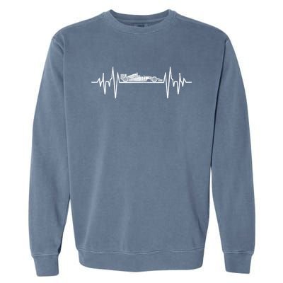 Formula Racing Heartbeat Race Car Fans Lovers Garment-Dyed Sweatshirt