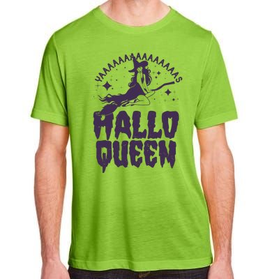 Funny Retro Halloween Yaaas Hallo Queen Witch Adult ChromaSoft Performance T-Shirt