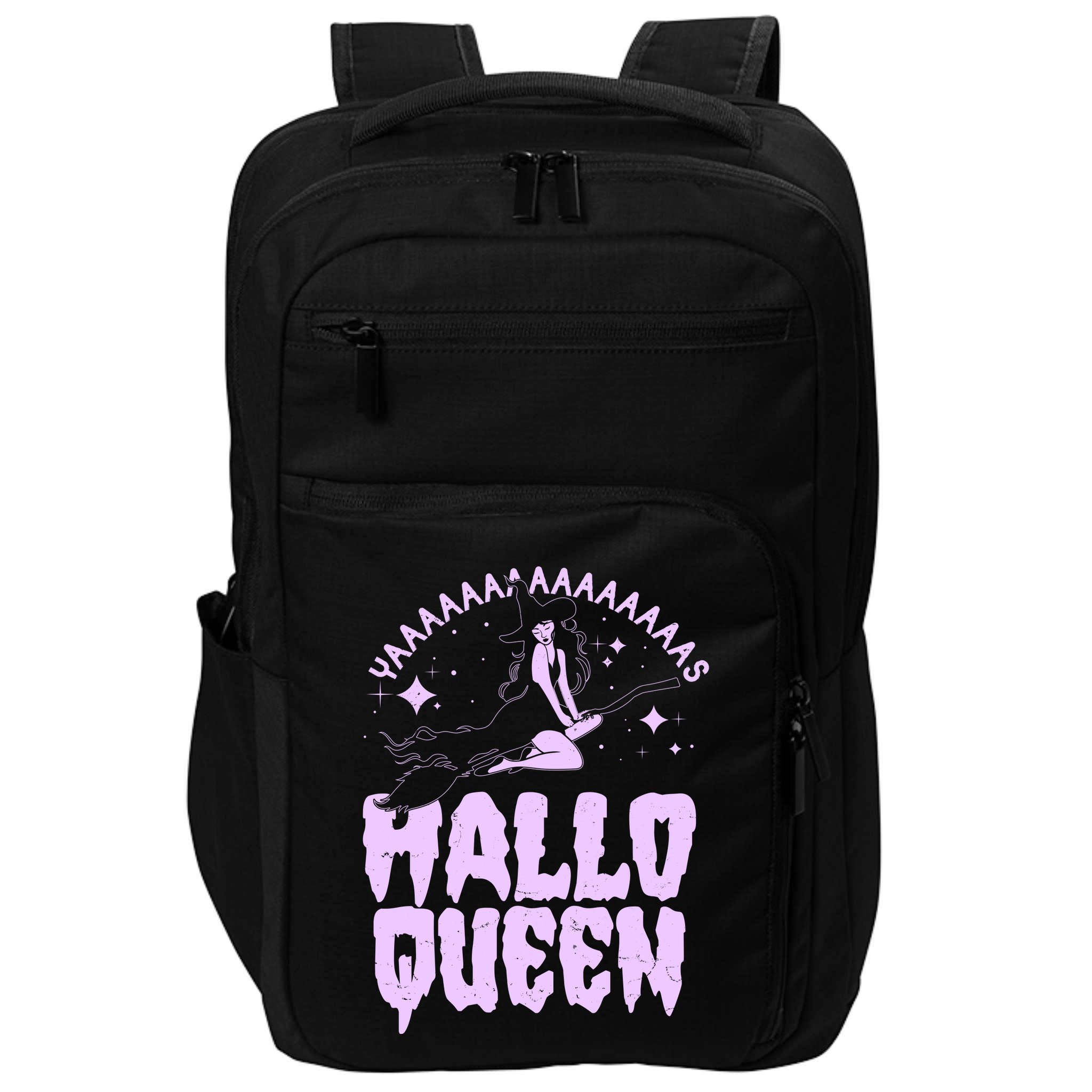 Funny Retro Halloween Yaaas Hallo Queen Witch Impact Tech Backpack