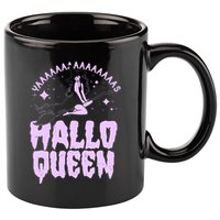 Funny Retro Halloween Yaaas Hallo Queen Witch 11oz C Handle Ceramic Mug