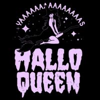 Funny Retro Halloween Yaaas Hallo Queen Witch Flat Bill Trucker Hat