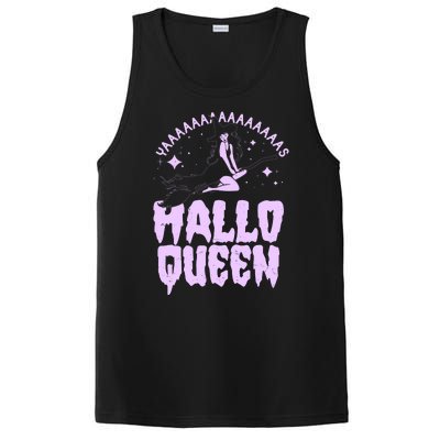 Funny Retro Halloween Yaaas Hallo Queen Witch PosiCharge Competitor Tank