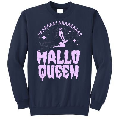 Funny Retro Halloween Yaaas Hallo Queen Witch Sweatshirt