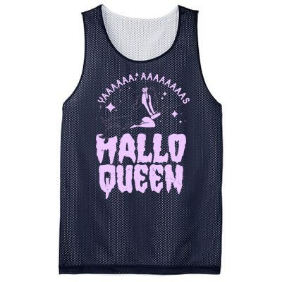 Funny Retro Halloween Yaaas Hallo Queen Witch Mesh Reversible Basketball Jersey Tank