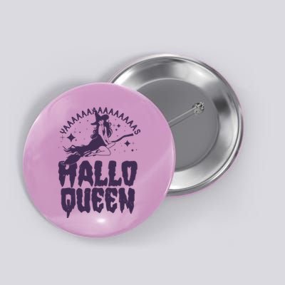 Funny Retro Halloween Yaaas Hallo Queen Witch Button