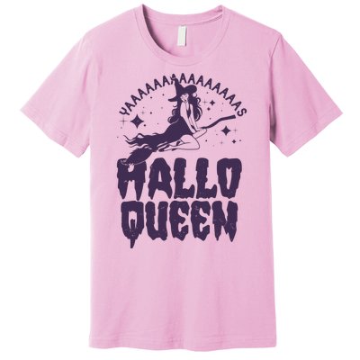 Funny Retro Halloween Yaaas Hallo Queen Witch Premium T-Shirt