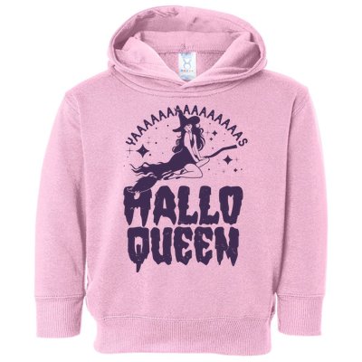 Funny Retro Halloween Yaaas Hallo Queen Witch Toddler Hoodie