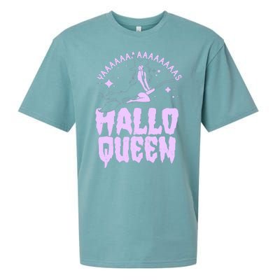 Funny Retro Halloween Yaaas Hallo Queen Witch Sueded Cloud Jersey T-Shirt