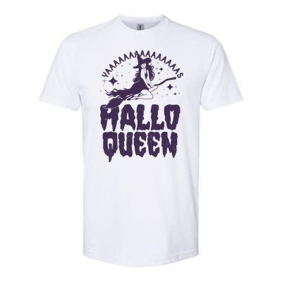 Funny Retro Halloween Yaaas Hallo Queen Witch Softstyle® CVC T-Shirt