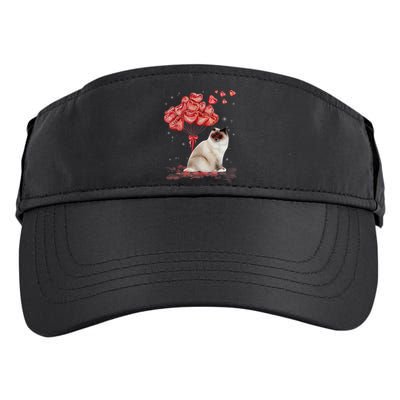 Funny Ragdoll Heart Valentines Day Cat Dad Mom Gift Adult Drive Performance Visor