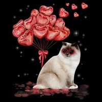 Funny Ragdoll Heart Valentines Day Cat Dad Mom Gift Flat Bill Trucker Hat