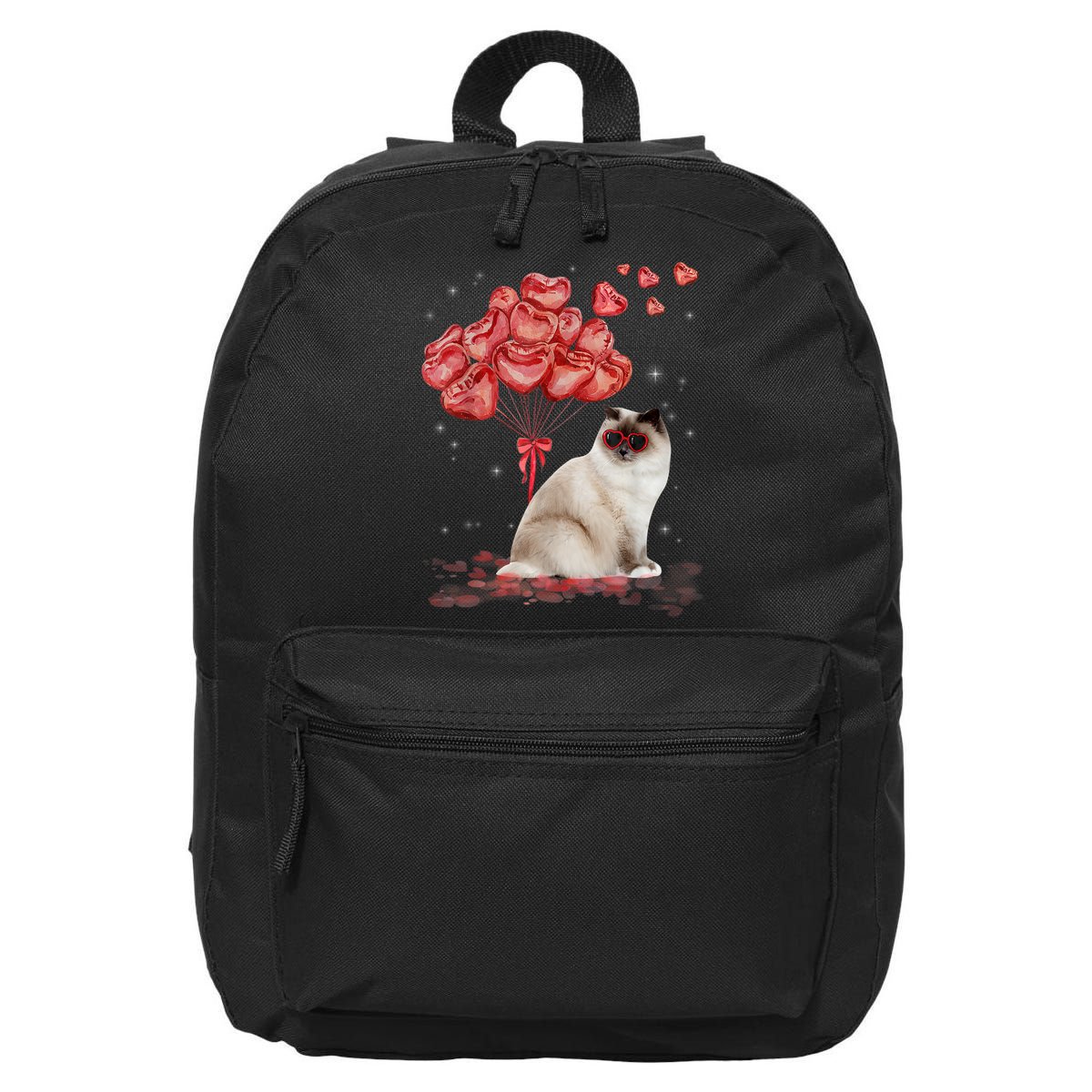 Funny Ragdoll Heart Valentines Day Cat Dad Mom Gift 16 in Basic Backpack
