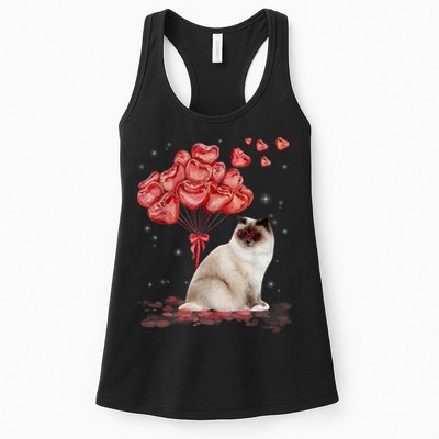 Funny Ragdoll Heart Valentines Day Cat Dad Mom Gift Womens Tank Top