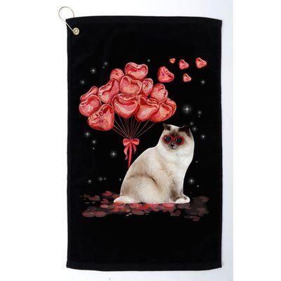 Funny Ragdoll Heart Valentines Day Cat Dad Mom Gift Golf Towel