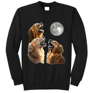 Funny Retriever Howling At Moon For Mom & Dad Sweatshirt