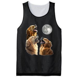 Funny Retriever Howling At Moon For Mom & Dad Mesh Reversible Basketball Jersey Tank