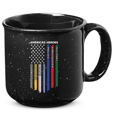 First Responders Heroes Police Military Firefighter Nurses Funny Gift 15oz Campfire Ceramic Mug