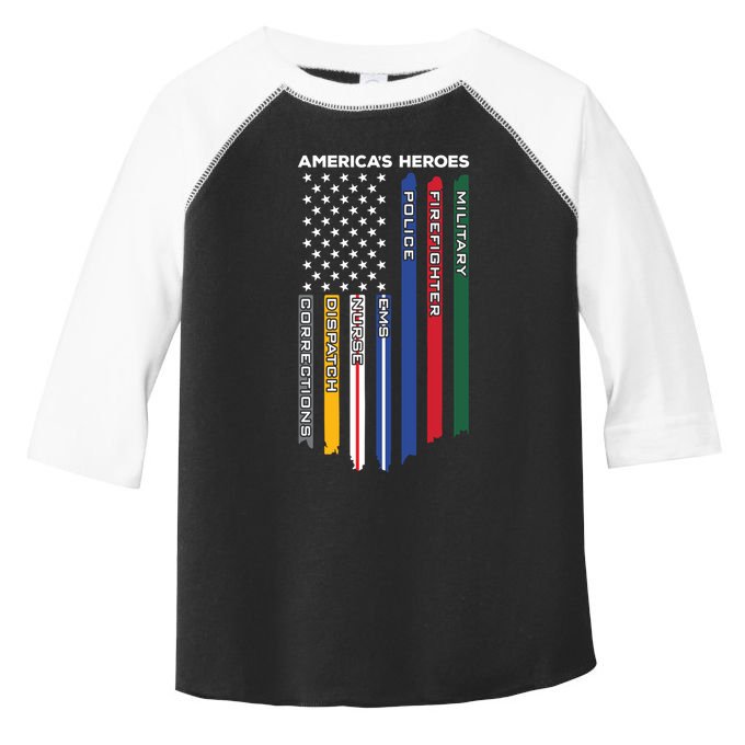 First Responders Heroes Police Military Firefighter Nurses Funny Gift Toddler Fine Jersey T-Shirt