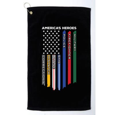 First Responders Heroes Police Military Firefighter Nurses Funny Gift Golf Towel