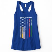 First Responders Heroes Police Military Firefighter Nurses Funny Gift Womens Tank Top