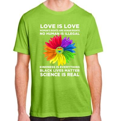 Flower Rainbow Hu Black Lives Rights Science Lgbt Pride Gift Adult ChromaSoft Performance T-Shirt