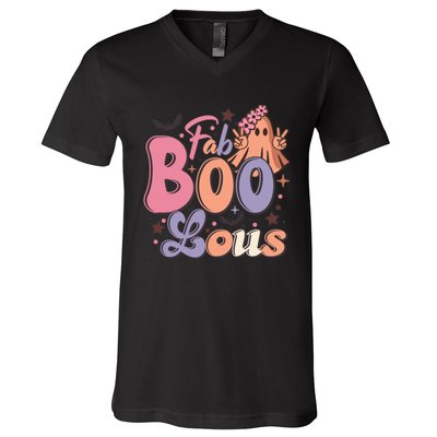 Fabulous Retro Halloween Theme V-Neck T-Shirt