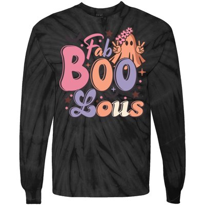 Fabulous Retro Halloween Theme Tie-Dye Long Sleeve Shirt