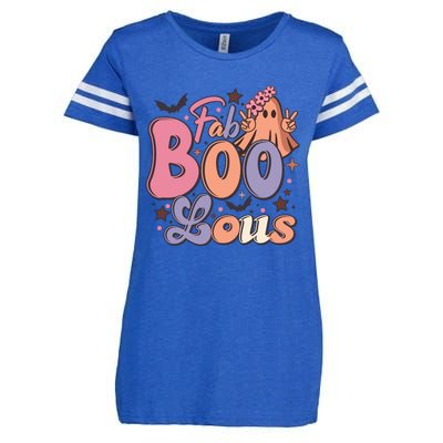 Fabulous Retro Halloween Theme Enza Ladies Jersey Football T-Shirt