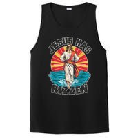 Funny Rizz He Is Rizzin Jesus High Five Easter Bunny PosiCharge Competitor Tank