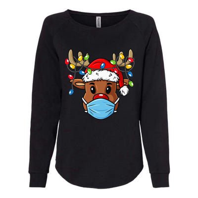 Festive Reindeer Holiday Humor Gift Womens California Wash Sweatshirt