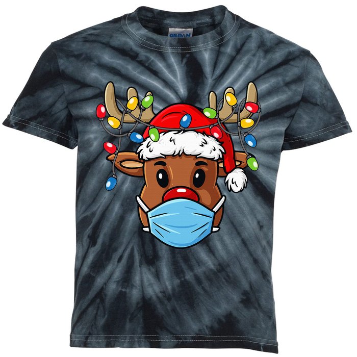 Festive Reindeer Holiday Humor Gift Kids Tie-Dye T-Shirt