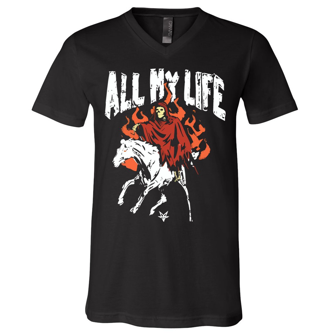 Fallinginreverse Reaper Horse V-Neck T-Shirt