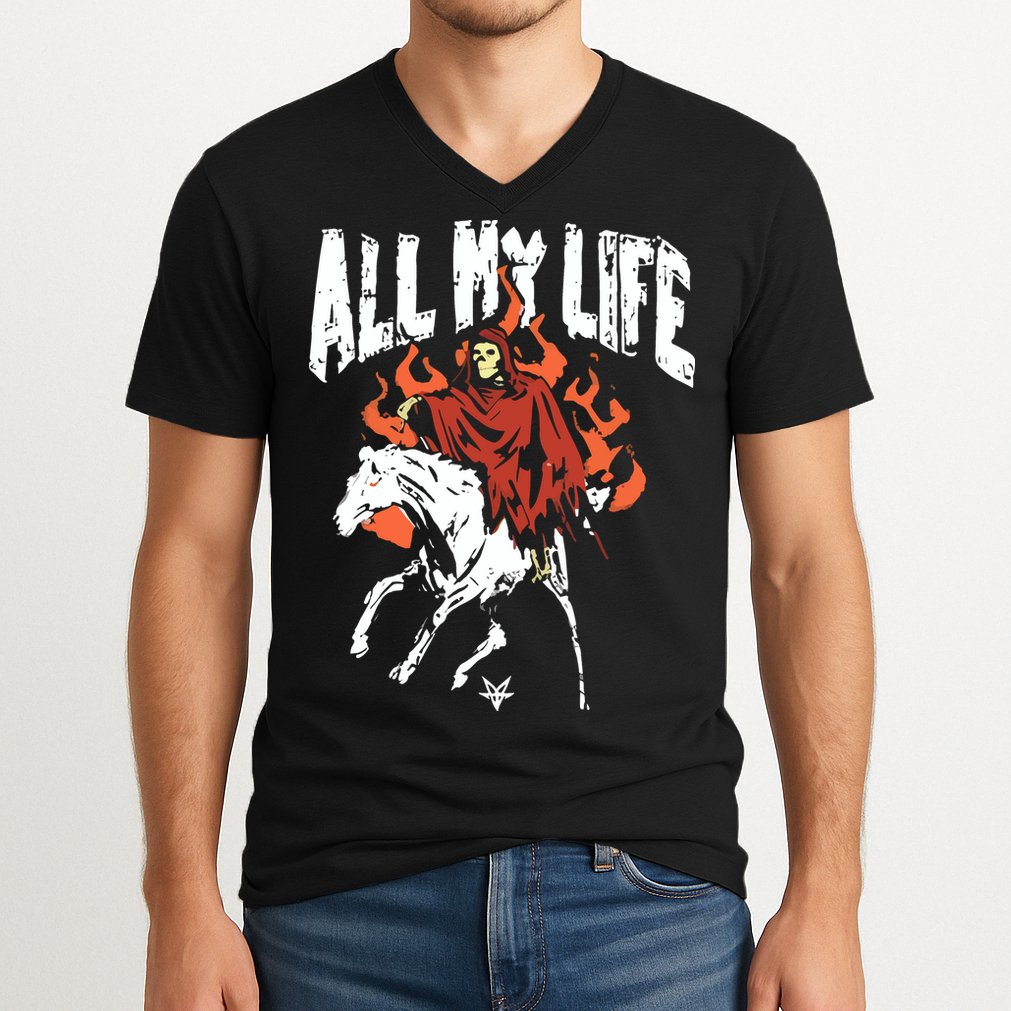 Fallinginreverse Reaper Horse V-Neck T-Shirt