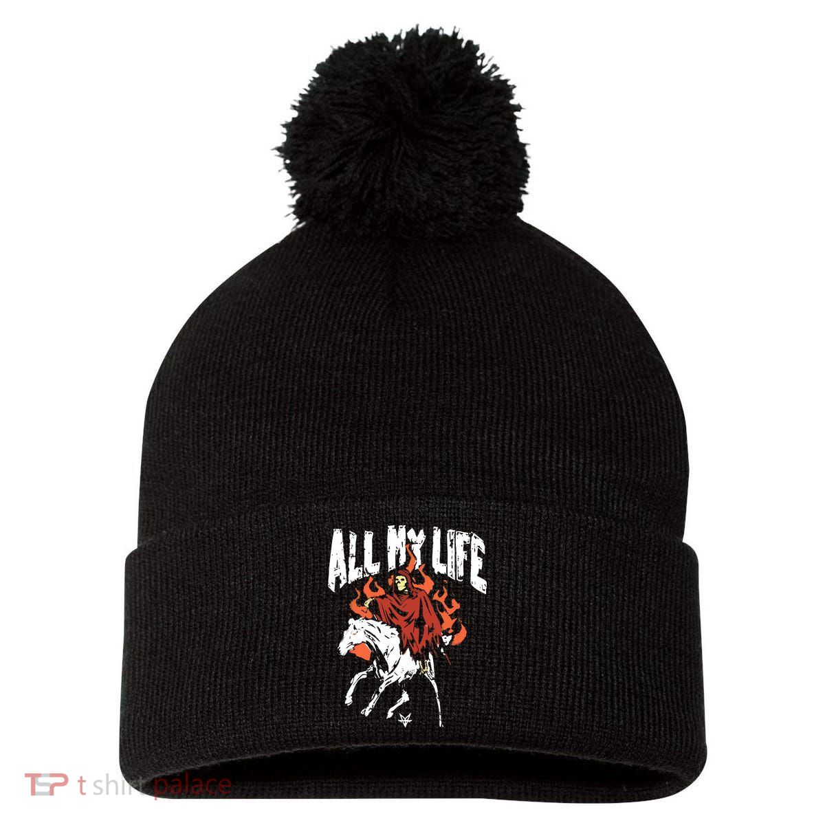 Fallinginreverse Reaper Horse Pom Pom 12in Knit Beanie