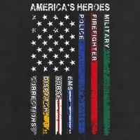 First Responders Hero Flag Nurse EMS Police Fire 7 Panel Mesh Trucker Snapback Hat