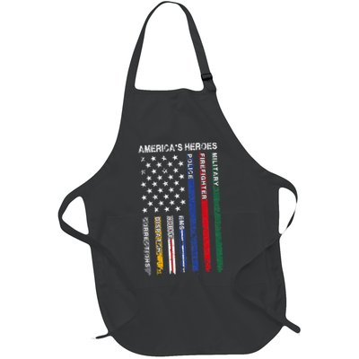 First Responders Hero Flag Nurse EMS Police Fire Apron