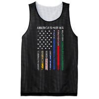 First Responders Hero Flag Nurse EMS Police Fire Mesh Reversible Basketball Jersey Tank