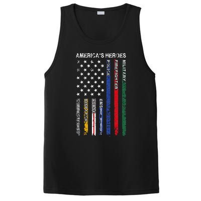 First Responders Hero Flag Nurse EMS Police Fire PosiCharge Competitor Tank