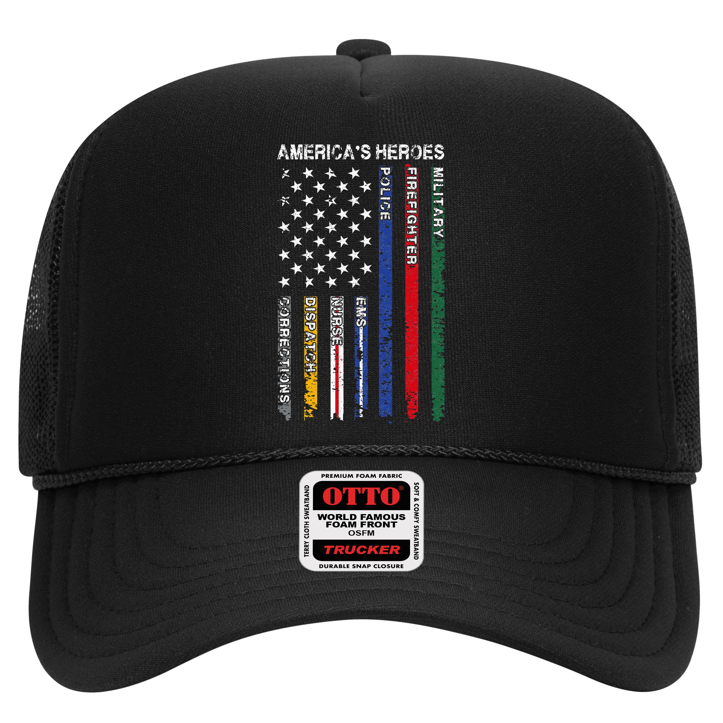 First Responders Hero Flag Nurse EMS Police Fire Hat