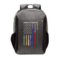 First Responders Hero Flag Nurse EMS Police Fire Vector Backpack