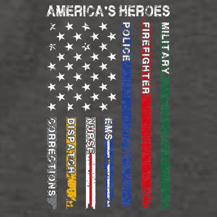 First Responders Hero Flag Nurse EMS Police Fire Vector Backpack