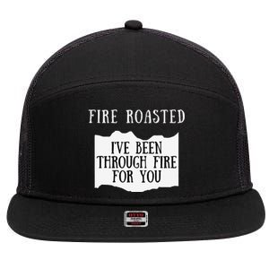 Fire Roasted Hot Sauce Packet Group Costume Gift 7 Panel Mesh Trucker Snapback Hat