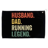 Funny Runner Husband Dad Running Legend Vintage Grommeted Golf Towel