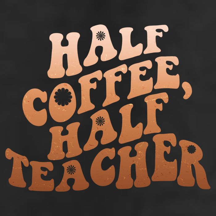 Funny Retro Half Coffee Half Teacher Adult Drive Performance Visor