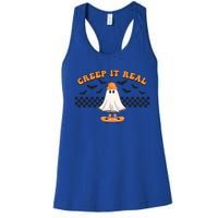 Funny Retro Halloween Creep It Real Vintage Ghost Halloween Meaningful Gift Women's Racerback Tank