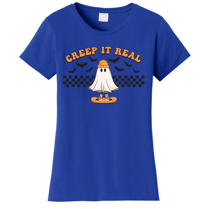 Funny Retro Halloween Creep It Real Vintage Ghost Halloween Meaningful Gift Women's T-Shirt